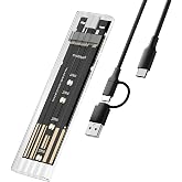 M.2 NVMe SSD Enclosure, High-Speed to USB Enclosure with USB 3.2 Gen 2 10Gbps, Compatibility for NVMe SSD M-Key/(B+M) Key, for 2230/2242/2260/2280 SSDs with C-C to A Cable