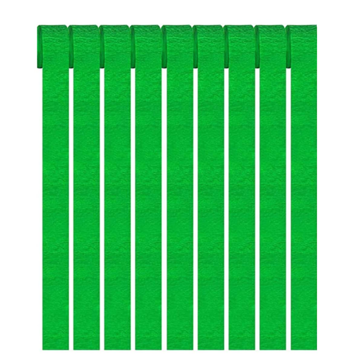 9 Rolls Green Crepe Paper Craft Streamers Hanging,Green Crepe Paper Rolls Streamers Christmas Crepes Roll Curtain Backdrop Hanging Tassels Festival Birthday Party Wedding Decor
