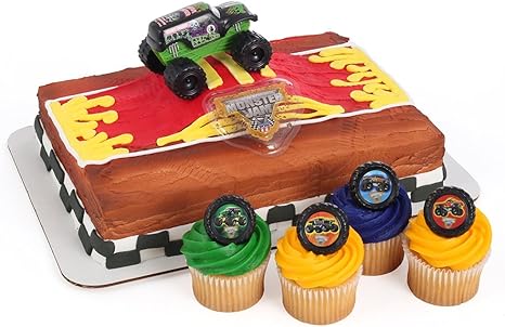 Amazon Com Monster Jam Officially Licensed Cake Topper And 24