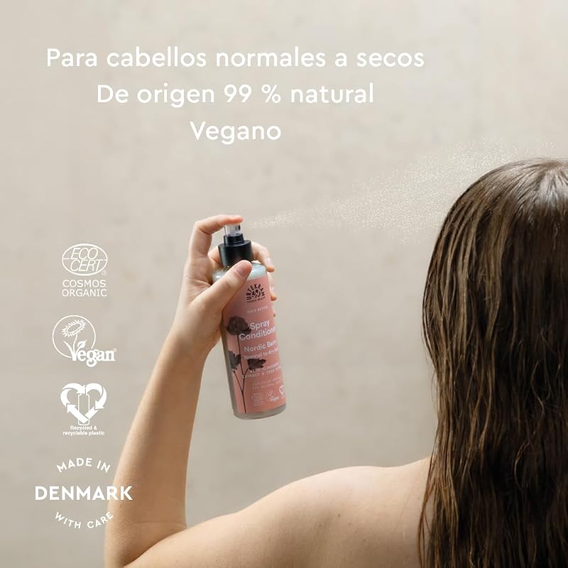 Acondicionador en Spray Nordic Berry – 250 ml – Sin Aclarado – Para Cabello Normal o Seco – Con Chía, Aloe Vera y Mora Nórdica – Vegano y Natural – Hidratación Ligera, 250 ml