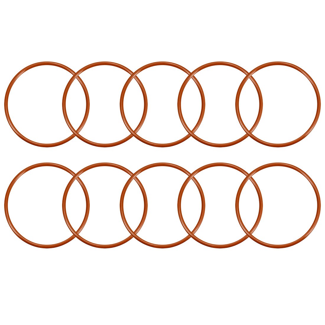 Photo 1 of uxcell Silicone O-Ring, 65mm Outside Diameter, 58.2mm Inner Diameter, 3.1mm Width, VMQ Seal Rings Sealing Gasket Red, 10PCS