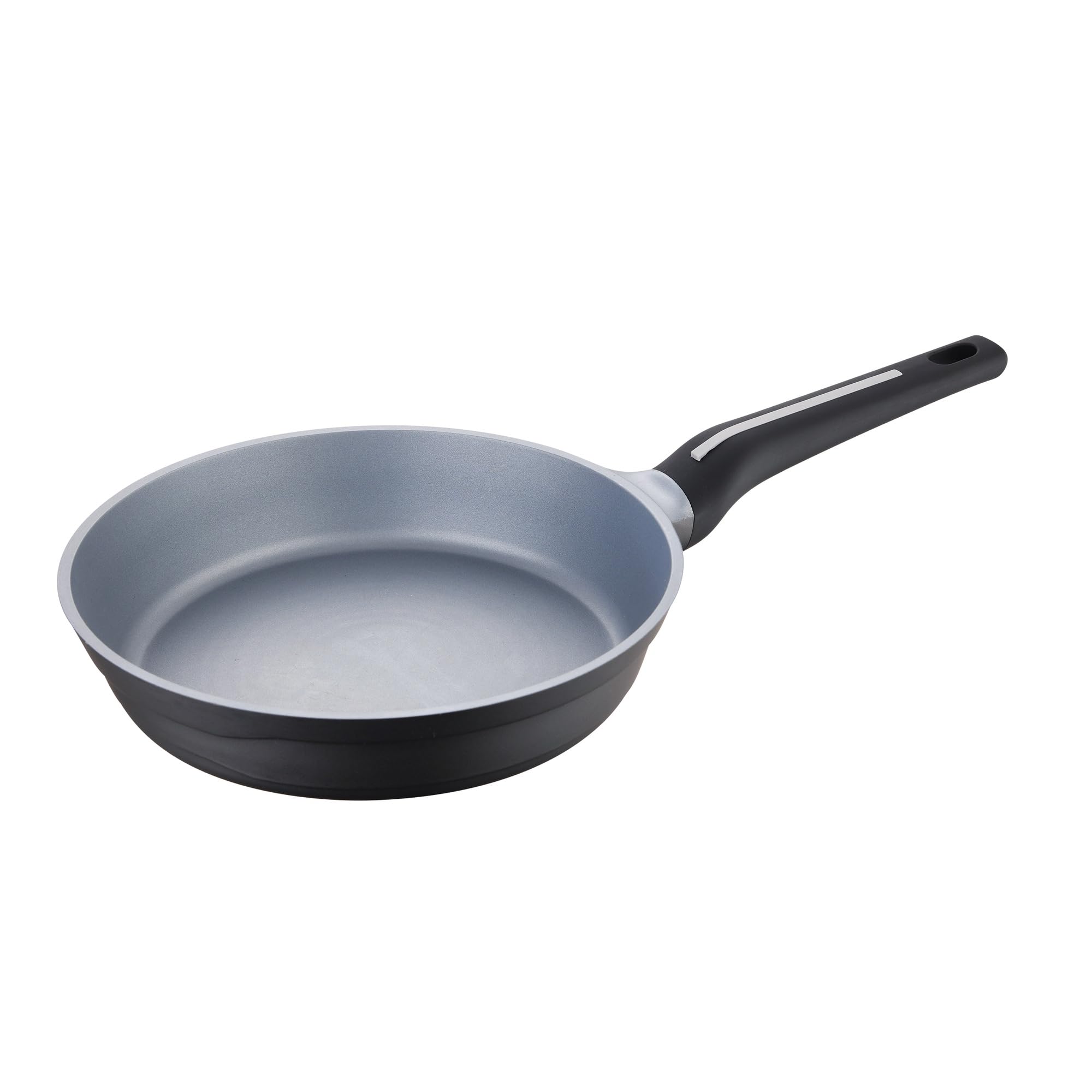 San Ignacio Bistro Grey - 24 cm Frying Pan - Made of Cast Aluminium - Quantanium Steel Interior - Matte Black Exterior - Induction Point - Soft Touch Black Handle
