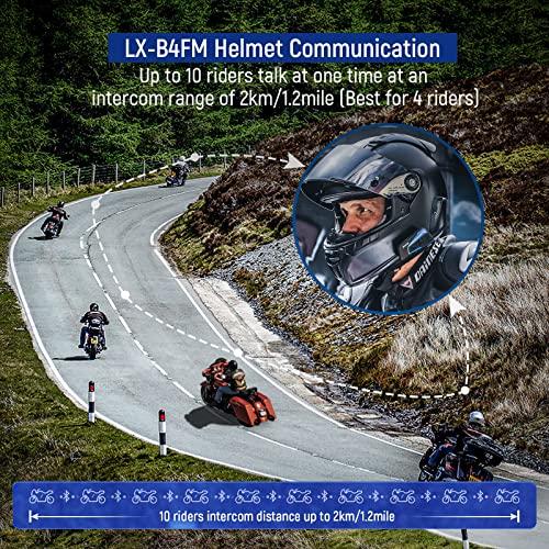 LEXIN 1pcs B4FM 10 Riders Motorcycle 