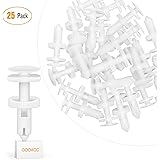 GOOACC 25PCS Door Panel Clips 1/4" Hole Size Push-Type Nylon Bumper Fastener Rivet Clips for GM Chevrolet Trucks Cadillac Tru