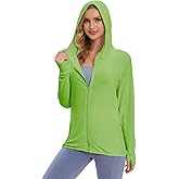 spxidacx Women's UPF 50+ Sun Protection Jacket Long Sleeve Hooded Sun Shirt for Outdoor Sports (with pockets)