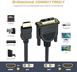 Rulykar HDMI to DVI Cable