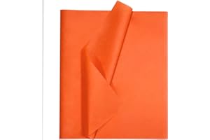 Undemouc 100 Sheets Orange Tissue Paper 20x14 Inches Tissue Paper Bulk for Bags Wrapping for DIY Crafts Birthday Weddings Baby Shower Thanksgiving Halloween Party Decor