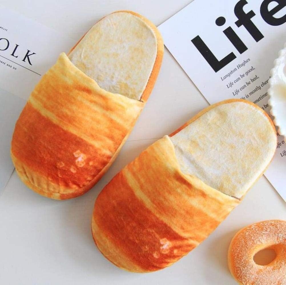 Adult Indoor Anti-Slip Individuality Simulation Bread Cotton Slippers Unisex Slippers at Home Indoor Floor for Bedroom Women Slippers