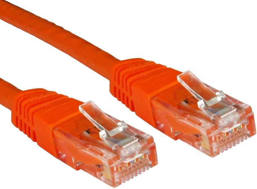 World of Data 0.5m ORANGE CAT6 Network Cable - Premium Quality (100% Copper Wire) - RJ45 - Ethernet - Patch - LAN - 10/100/1000 - Gigabit