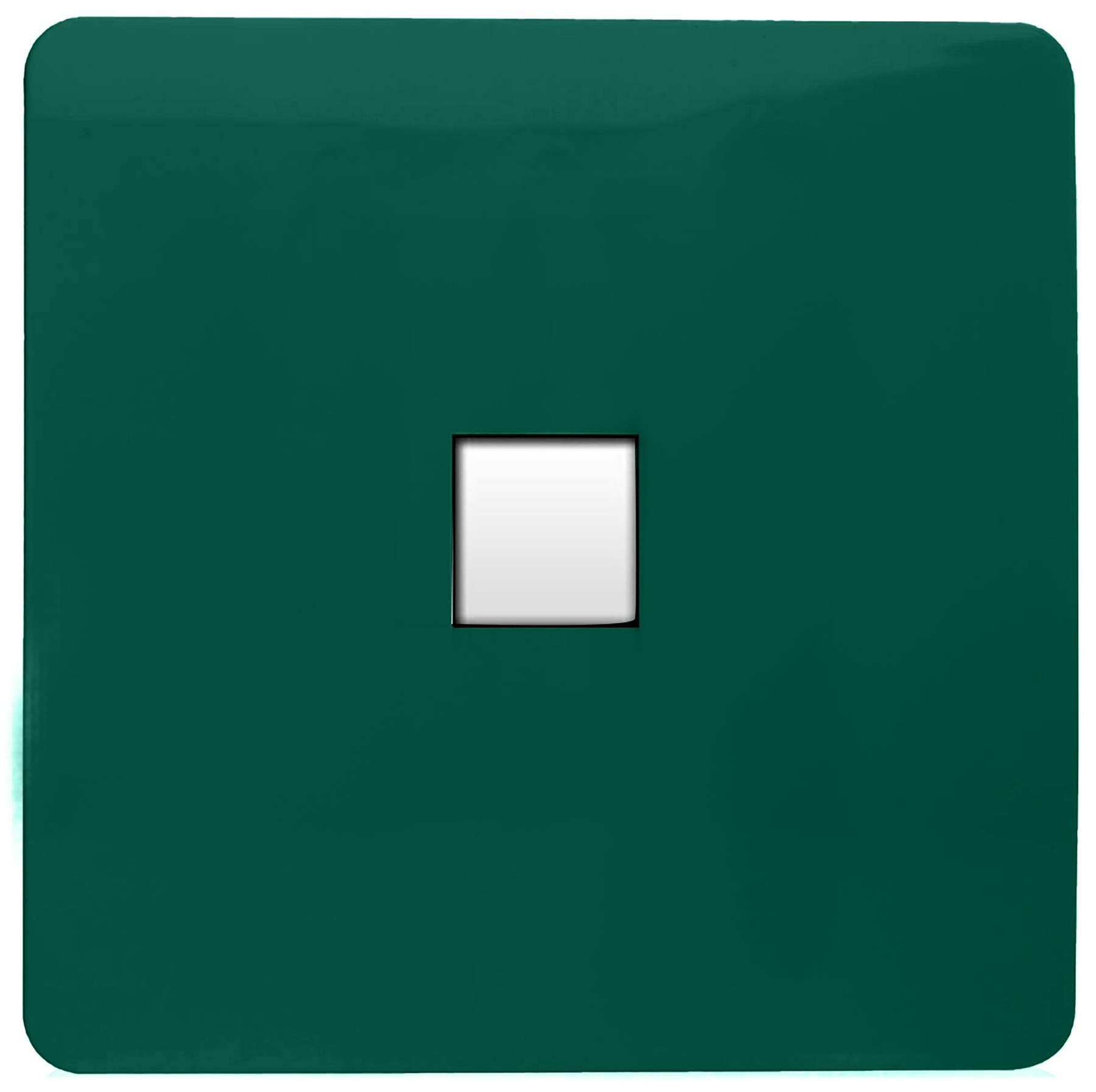 Trendi Artistic Modern Glossy Tactile Telephone Socket Dark Green