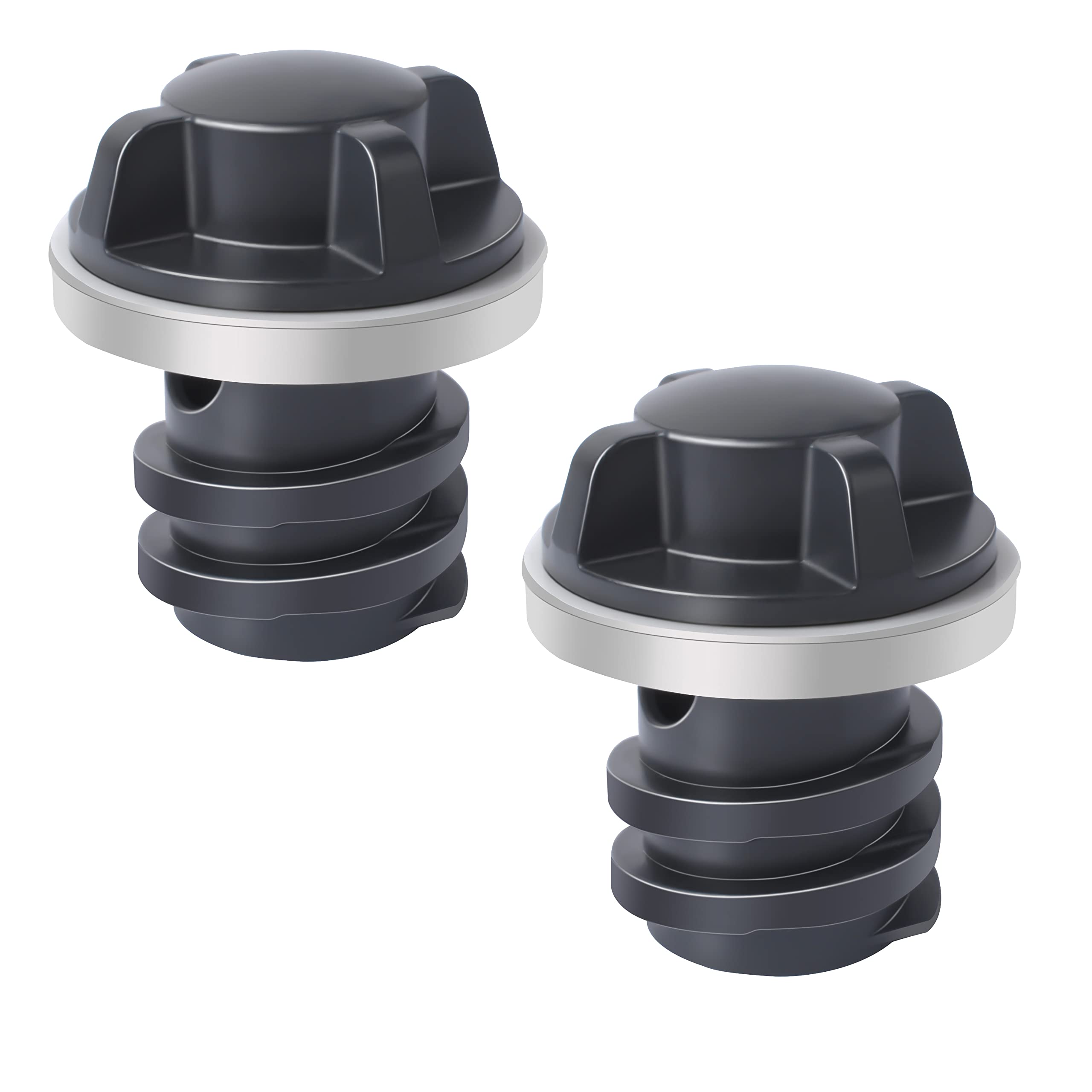 Poweka Cooler Drain Plugs Compatible with Yeti, Roadie, Tundra, Tank & RTIC Coolers - Leak-Proof Accessories Pack of 2