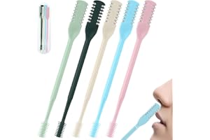 JIAOYANG 5Pcs 2-in-1 Nose Hair Trimmer for Men Women: 2026 New Portable Double Sided 360° Rotating Nasal Hair Cutter for Women Home Travel (Multicolor)