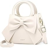 Small Purses for Women Crossbody Bag, Vegan Leather Crossbody Purses and Handbags with Top Carry Handle and Cute Bow Knot
