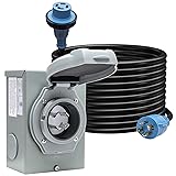 30amp Generator Cord and Power Inlet Box Kit, 25