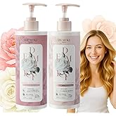 DEMIKI Japanese Shampoo and Conditioner Set for Women, Shampoo and Conditioner Set for Oily Hair, Sulfate Free, Rose Scent, Anti Dandruff, Clarifying, Moisturizing, Hydrolyzed Keratin Hair Care, 32oz