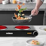 CUSIMAX Double Hobs 2400W Electric Hob with Concealed Handles view 8