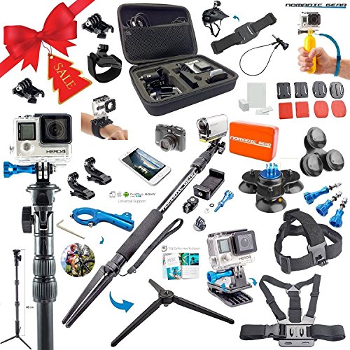 Nomadic gear 55-in-1 action camera accessories kit for gopro, son…