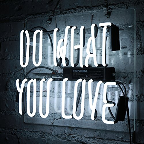 Do what you love Neon Light Sign White 14" x 9" Home Beer Bar Pub Recreation Room Lights Party Gift Windows Garage Wall Signs  - Thumbnail 5