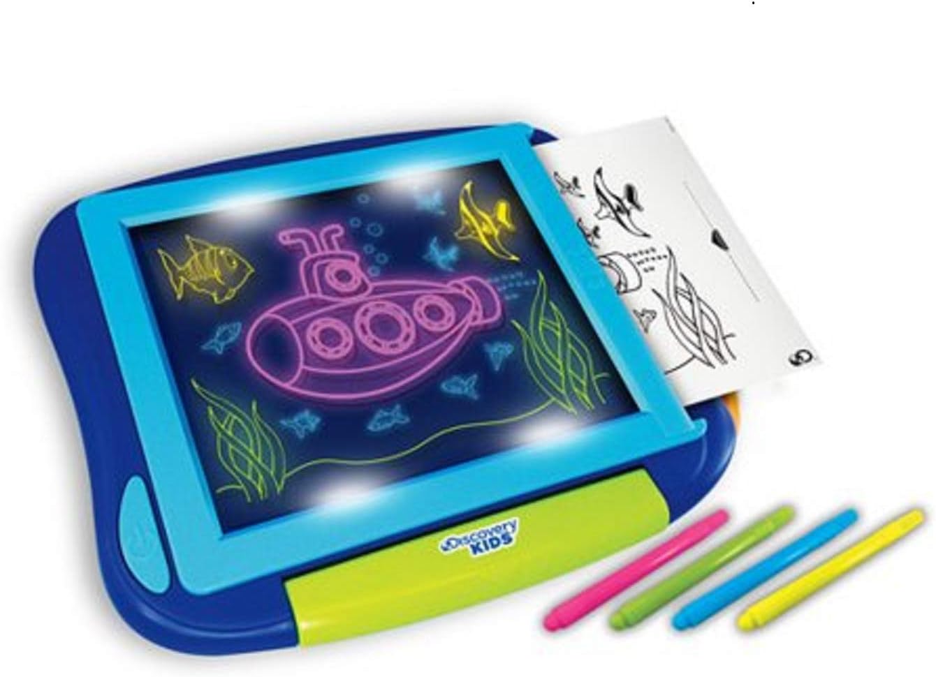 discovery neon glow drawing board