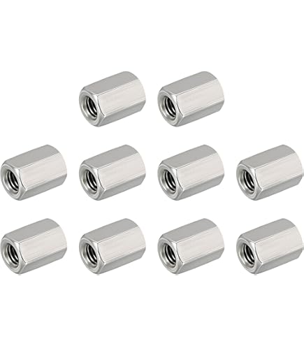 M12 X 1.75-Pitch 12mm Length Coupling Nuts, 2 Pack 304 Stainless Steel Metric Hex Rod Coupling Nuts - View #10