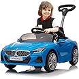 Voupou Licensed BMW Z4 Ride-on Push Car for Toddlers 1-3, With Adjustable Rod/Horn Music/Silent Wheel, Baby Birthday Gift (Blue)