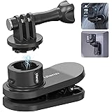 ULANZI Backpack Mount for Gopro, Go Quick II Magnetic Suction Clip Clamp Mount Quick Release Shoulder Strap Holder Universal 