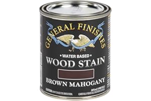 General Finishes Water Based Wood Stain, 1 Pint, Brown Mahogany