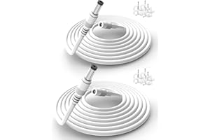 Lonnky 10M 12V DC Power Supply Outdoor Extension Cord 33FT Power Cable 2.1mm x 5.5mm Wall Charger for CCTV Camera Security Ca