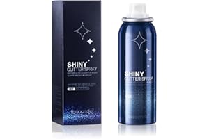 WENFENG Body Glitter Spray,Glitter Spray for Hair and Body,Glitter Hair Spray for Clothes,Long-Lasting Body Shimmer Spray Suitable for Stage,Festival Rave and Makeup Prom-60ML