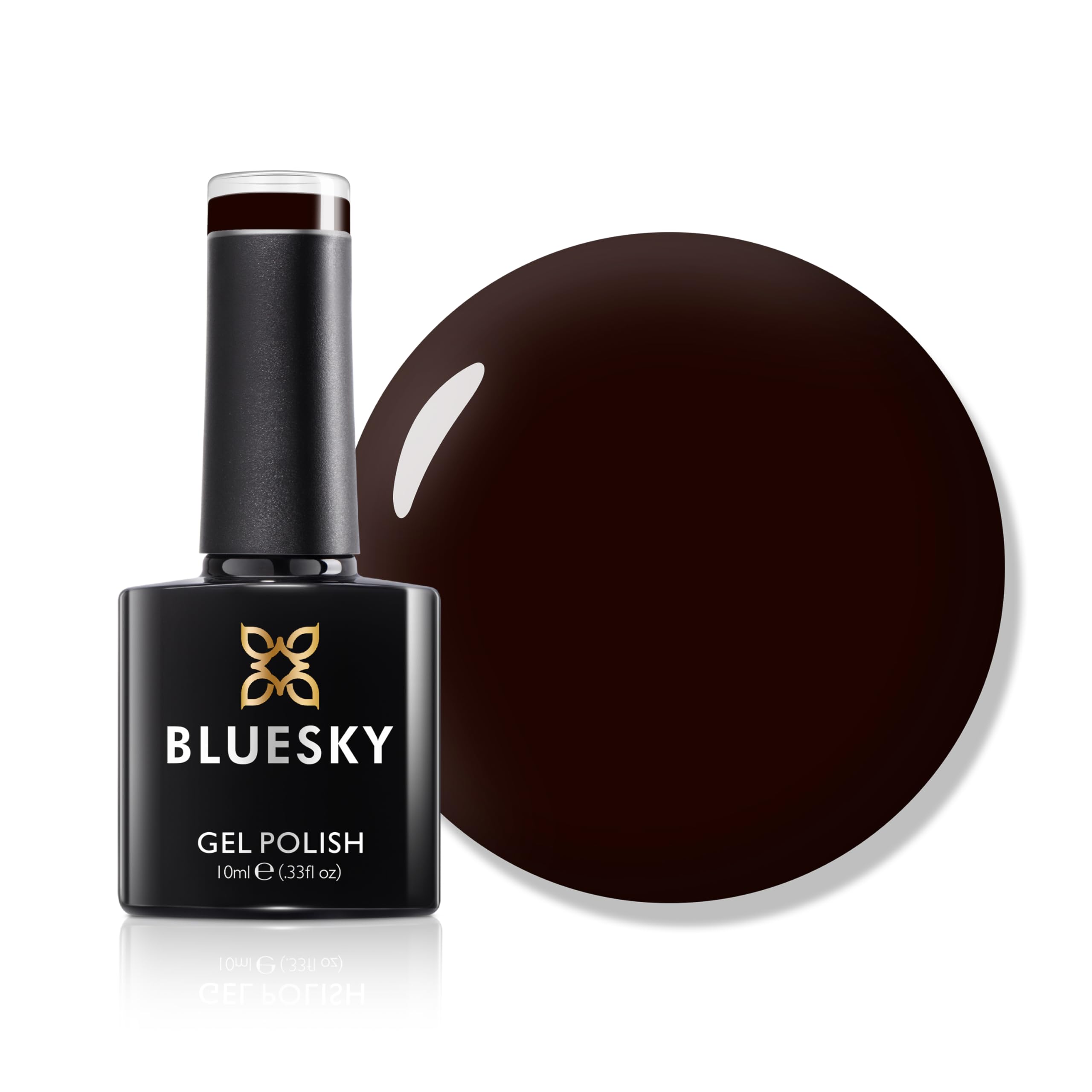 Bluesky Gel Nail Polish, Burgundy A048, Dark Red, Long Lasting, Chip Resistant, 10 ml (Requires Drying Under UV LED Lamp)