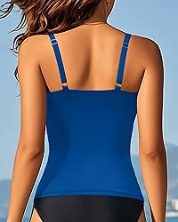 Aqua Eve Tankini Tops for Women Swimwear Top Only
