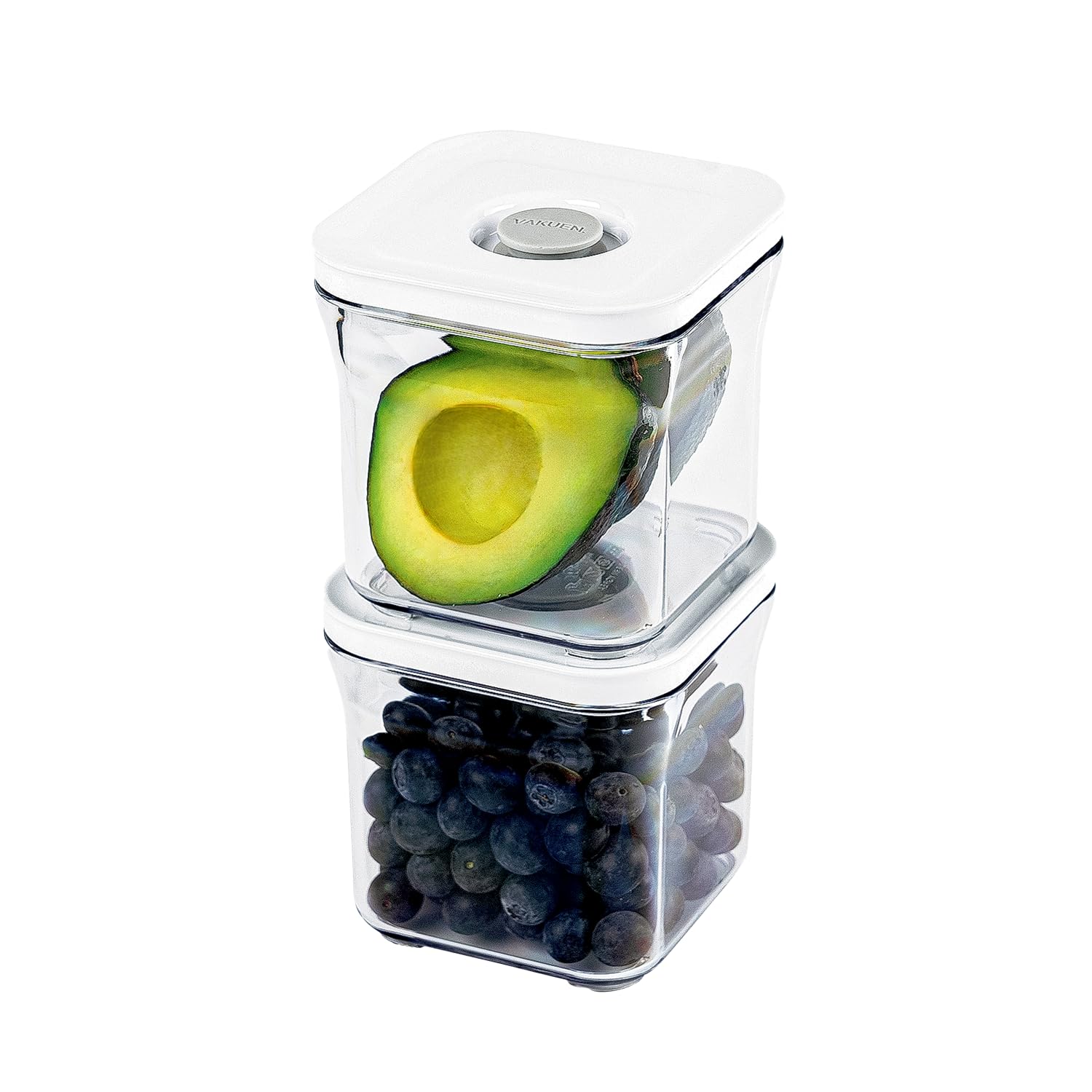 Premium Airtight Food Storage Containers, 2PC-SET(0.53qt), Smart One-Click Seal Lid, Patented Double Silicone Lining, 100% Leak Proof, BPA-FREE, Dishwasher, Freezer & Microwave Safe