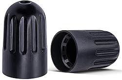 MEAJOO 10PCS TPMS Tire Valve Long Stem Caps, Black