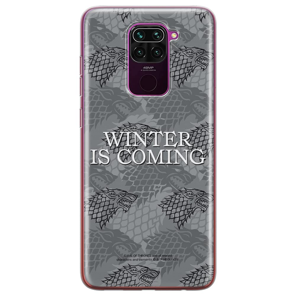 ERT GROUP mobile phone case for Xiaomi REDMI NOTE 9 original and officially Licensed Game of Thrones pattern 019 optimally adapted to the shape of the mobile phone, case made of TPU
