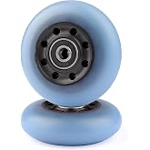 Gladeer 76x24mm PU Replacement Wheels 90A Caster Board Wheels for Razor Ripstik RipRider 360 FlashRider PowerRider Ripsurf Waveboard (Sky Blue)