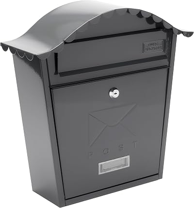 Burg-Wächter MB01A Anthracite Classic Wall Mounted Galvanised Post Box