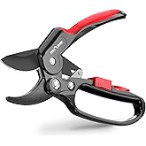 FLORA GUARD Ratchet Pruning Shears, Professional Garden Clippers, Increases Cutting Power 3x, Sharp Gardening Scissors, Cutting Rose, Flower, Hedge, Stem, Tree, Perfect for Weak Hands & Arthritis