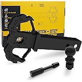 A-BOAR Hitch Step for 2" Receivers,Trailer Hitch with 2-Inch Ball Hitch and Trailer Hitch Pin, Drop Forged Steel Truck Hitch Step, 14 Ton (30000 Lbs) Maximum Break Strength Tow Hitch Receiver, Black