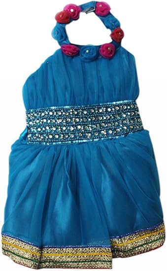 blue colour baby frock