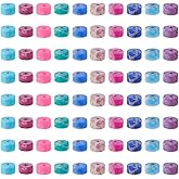 DICOSMETIC 250Pcs 10 Colors Flat Round Gemstone Beads Bulk Synthetic Stone Heishi Beads Imperial Jasper Spacer Bead Small Dice European Loose Bead for Bracelet Necklace DIY Jewelry Making Crafts