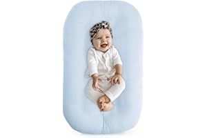 Beisurznga Baby Lounger - Baby Lounger for Newborn, Breathable & Soft Baby Nest Cover Co Sleeping for Baby 0-12 Months, Baby Essentials Gifts, Portable Infant Lounger, Baby Snuggle Lounger Me(Blue)