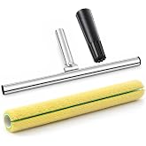 Ferrochef 18 Inch T Bar Applicator for Coating Green Flocked Cotton Sleeve T Shaped Frame Floor Finish Tool Kit for Wood Surface Concrete Floors Finishing DIY Paint Sealant