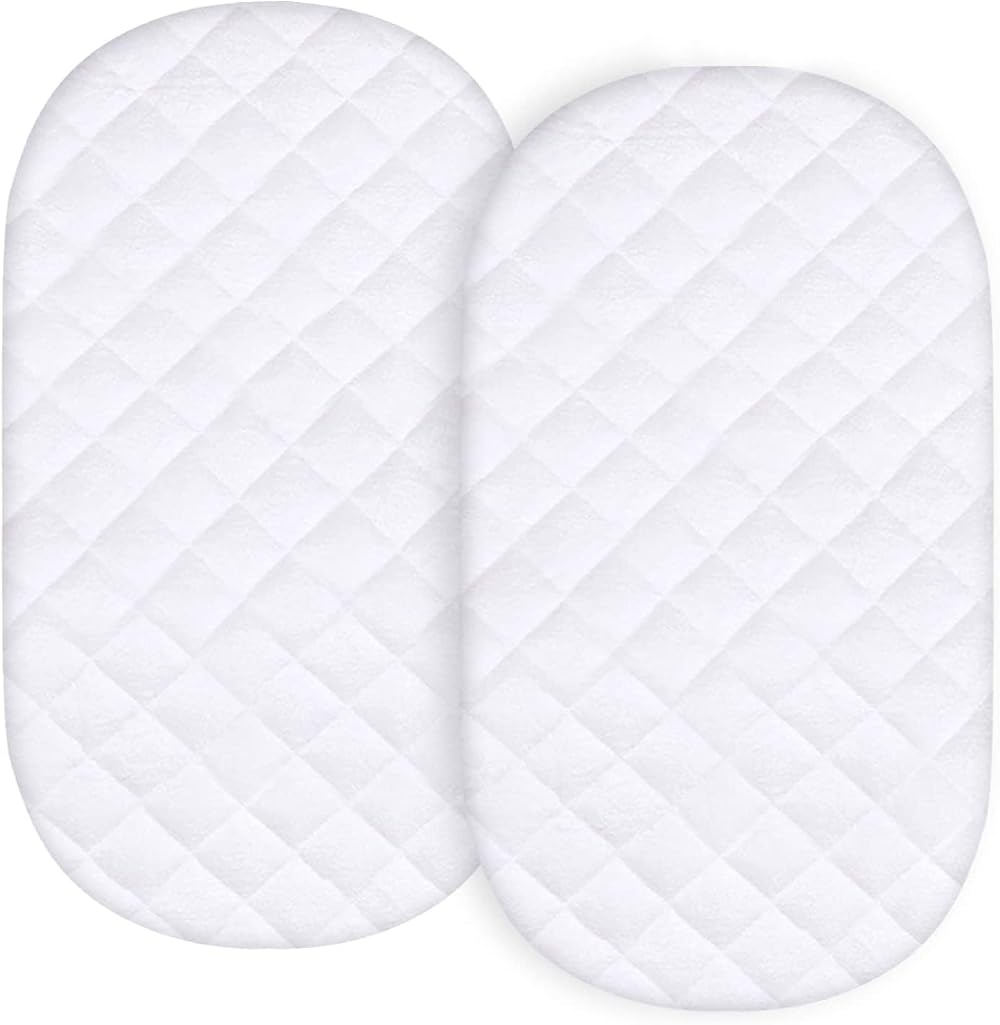 SPRINGSPIRIT Waterproof Moses Basket Mattress Protector 2 Pack 78x43cm