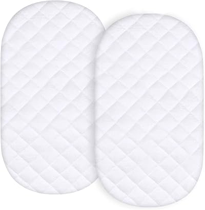 SPRINGSPIRIT Waterproof Moses Basket Mattress Protector 2 Pack 78x43cm