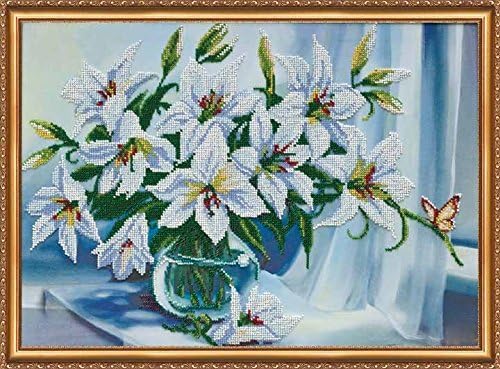 Beaded DIY Embroidery Kit "Madonna lilies"
