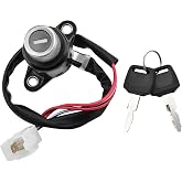 Generic Ignition Key Switch and 2 Keys Compatible with Honda VT1100C Shadow Spirit 2001-2007, VT1100C2 Shadow Sabre 2000-2007, VT1100C3 Shadow Aero 2001-2002 Part Number 35100-MCK-A00