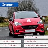 Sara Prints Pack of 4 L Plates Self Adhesive 180x180 mm Waterproof UK view 5