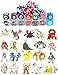 Moddan Pokemon Mini Figures Pikachu Toys Topper, 24-Piece