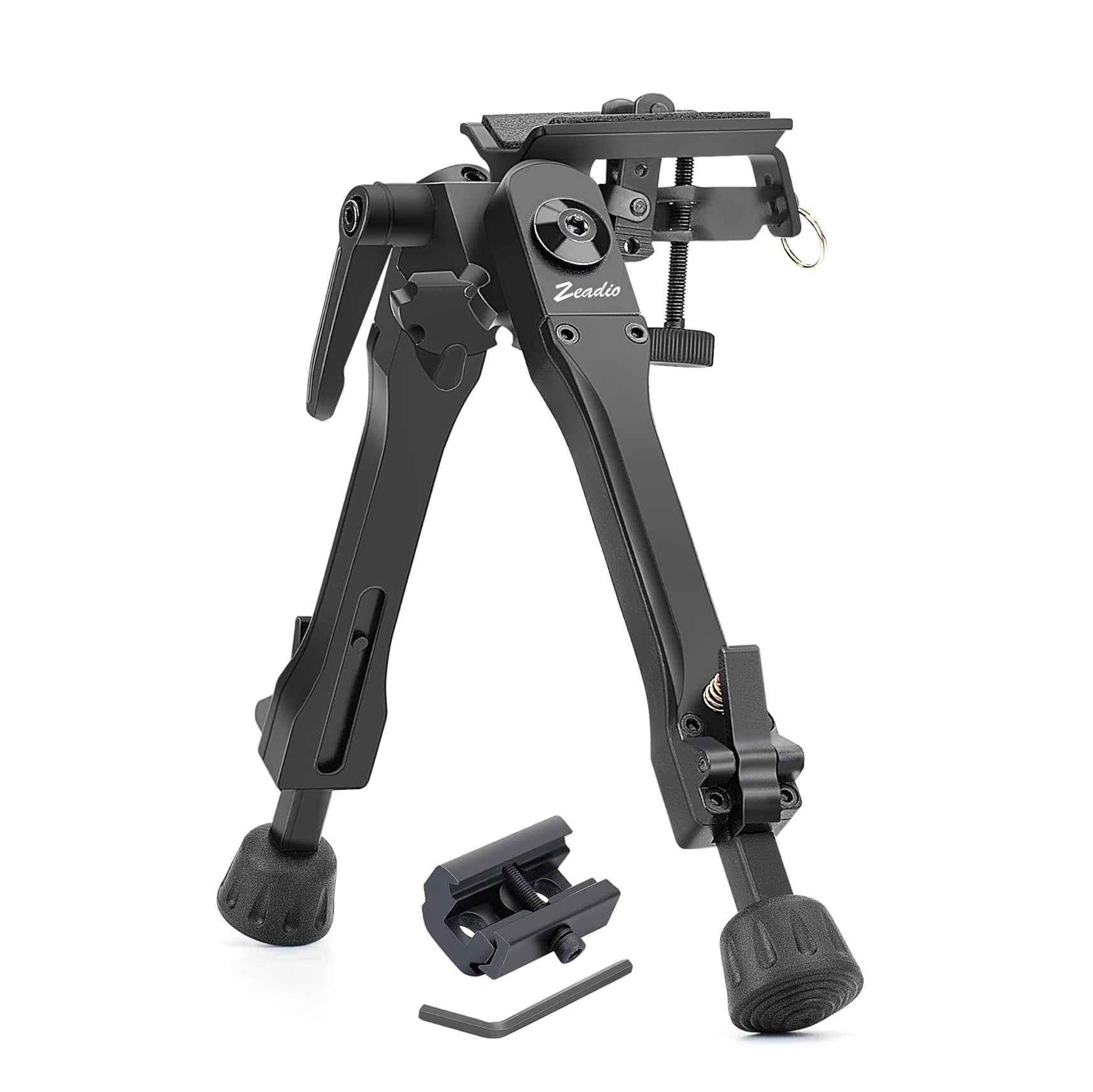 Zeadio Pivot Tiltable Bipod with Sling Mount and Adapter for Picatinny Weaver Rail, 7 to 10 Inches