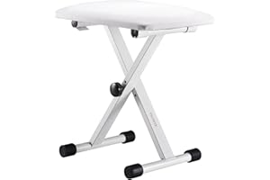 FILISITE Keyboard Bench X-Style Height Adjustable Padded Cushion Foldable Stool Portable Seat Keyboard Chair for Keyboards Pi